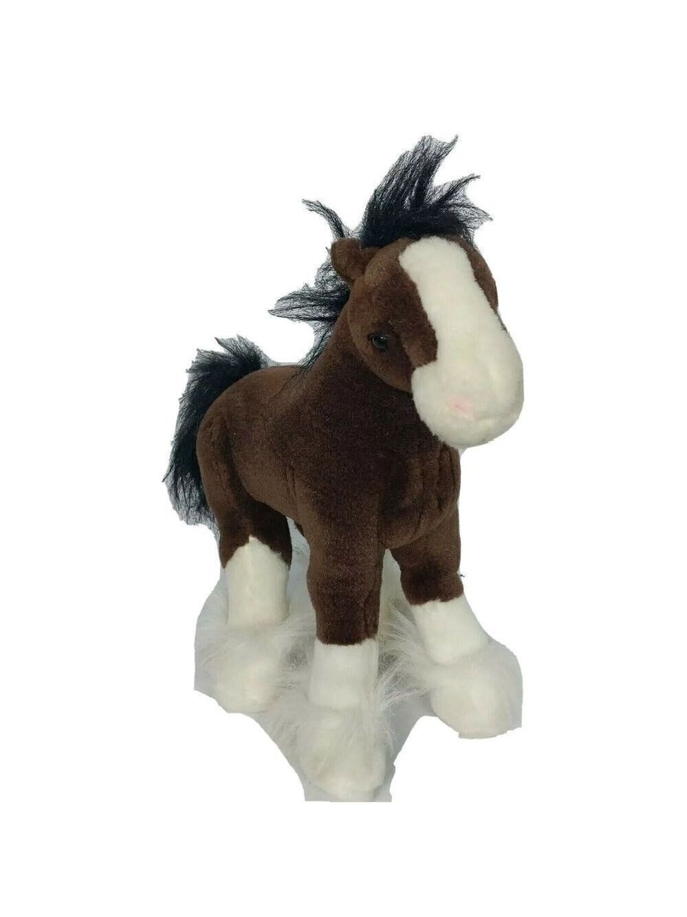 Gund Brown Clydesdale Horse Plush Stuffed 11 Inch